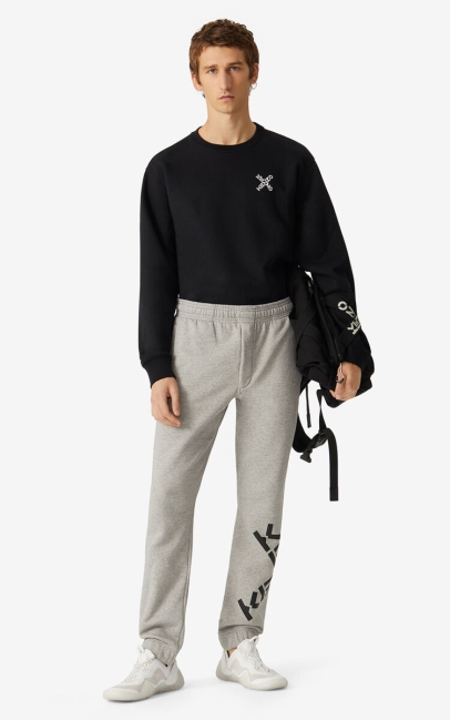 Kenzo Men Kenzo Sport 'big X' Joggers Pearl Grey